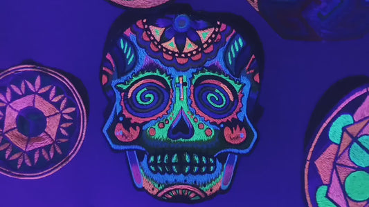 Mirror Skull Patch psy patch psychedelic dead