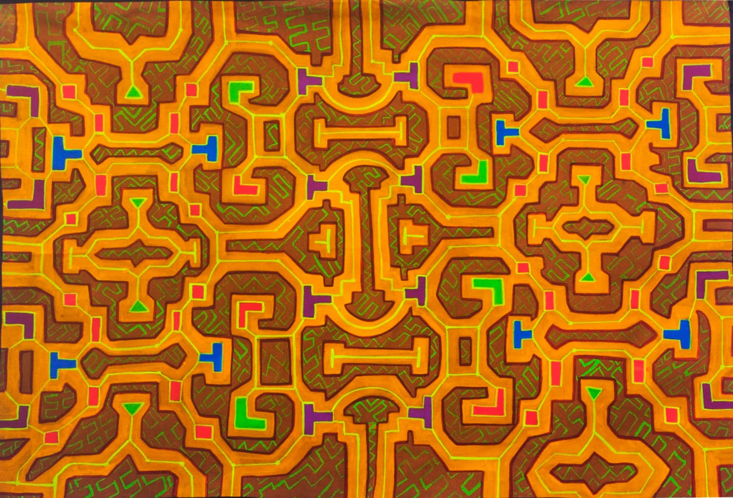 UV Ayahuasca Painting - 90x60cm - handmade on order - fully blacklight glowing colors - psychedelic dmt visionary artwork - waterproof