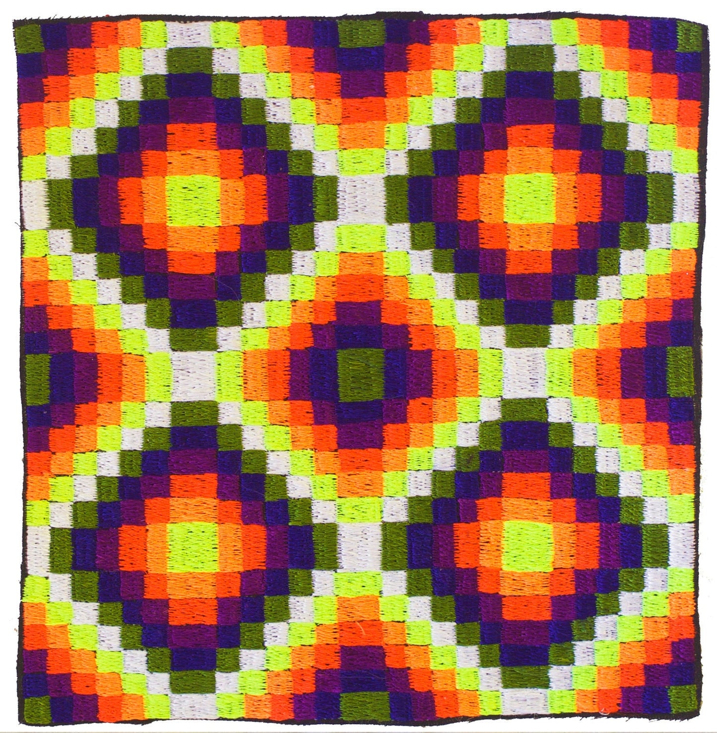 Rainbow Hologram Mandala - handmade psychedelic 7 inch embroidery patch beautiful decoration psychedelic tribal inspired