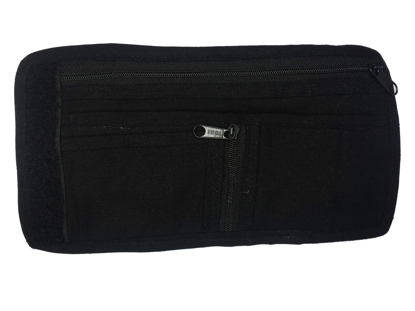 Rainbow butterfly moneypocket - blacklight glowing wallet pocket for coins and cards and 2 for papermoney hook & loop buddha eyes goa purse