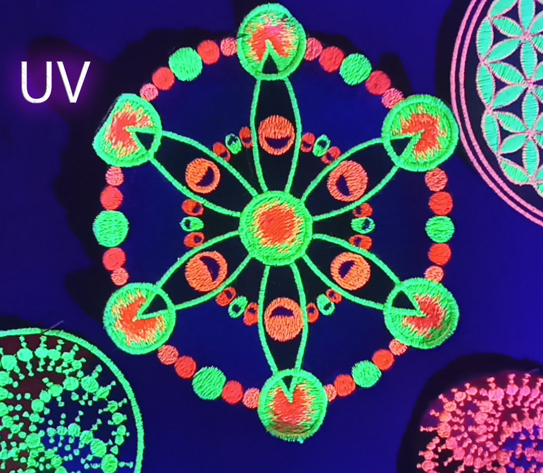 windmill crop circle patch blacklight active flower of life