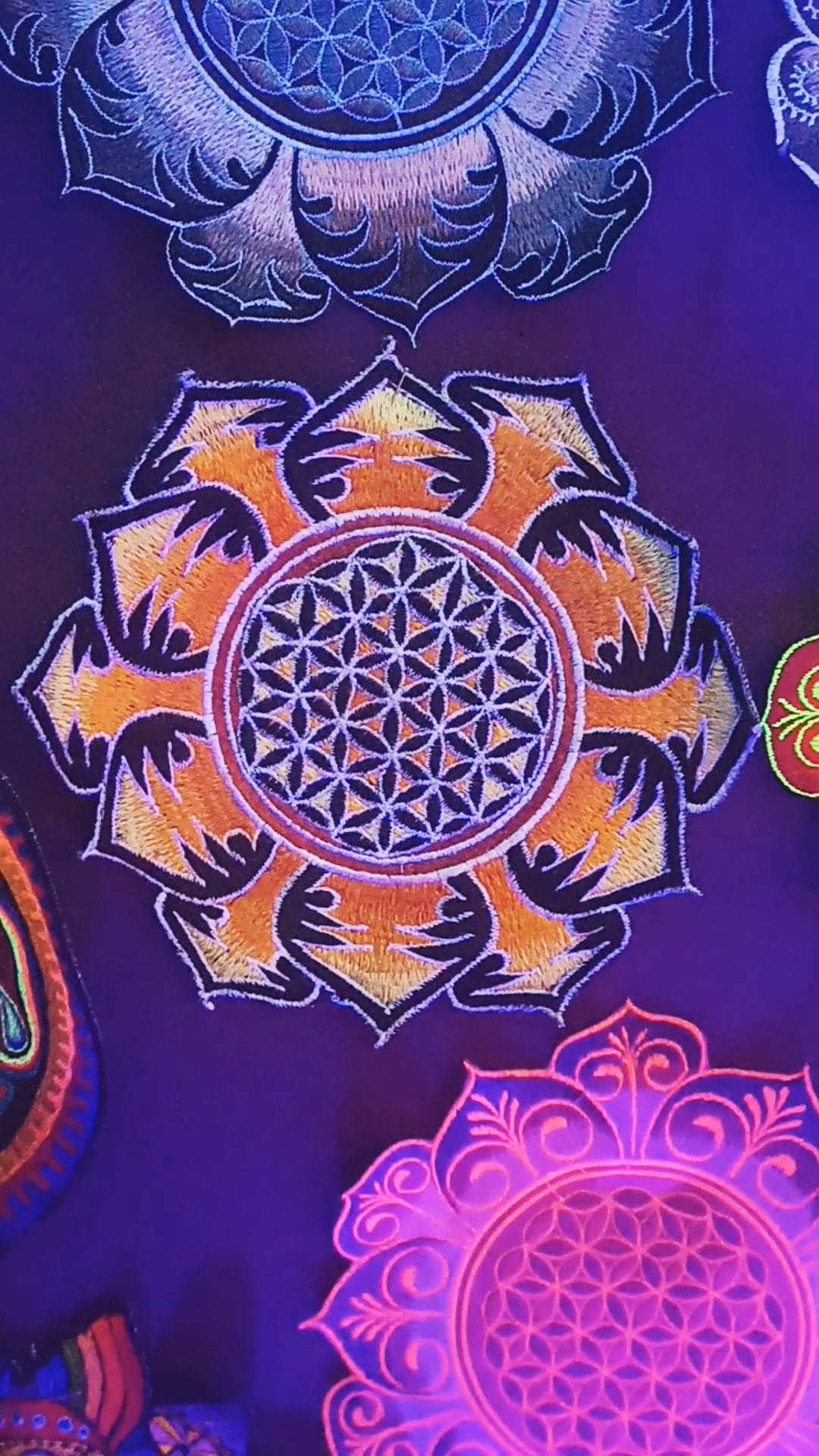 Golden Flower of Life mandala holy geometry patch sacred art healing yantra Drunvalo Melchizedek