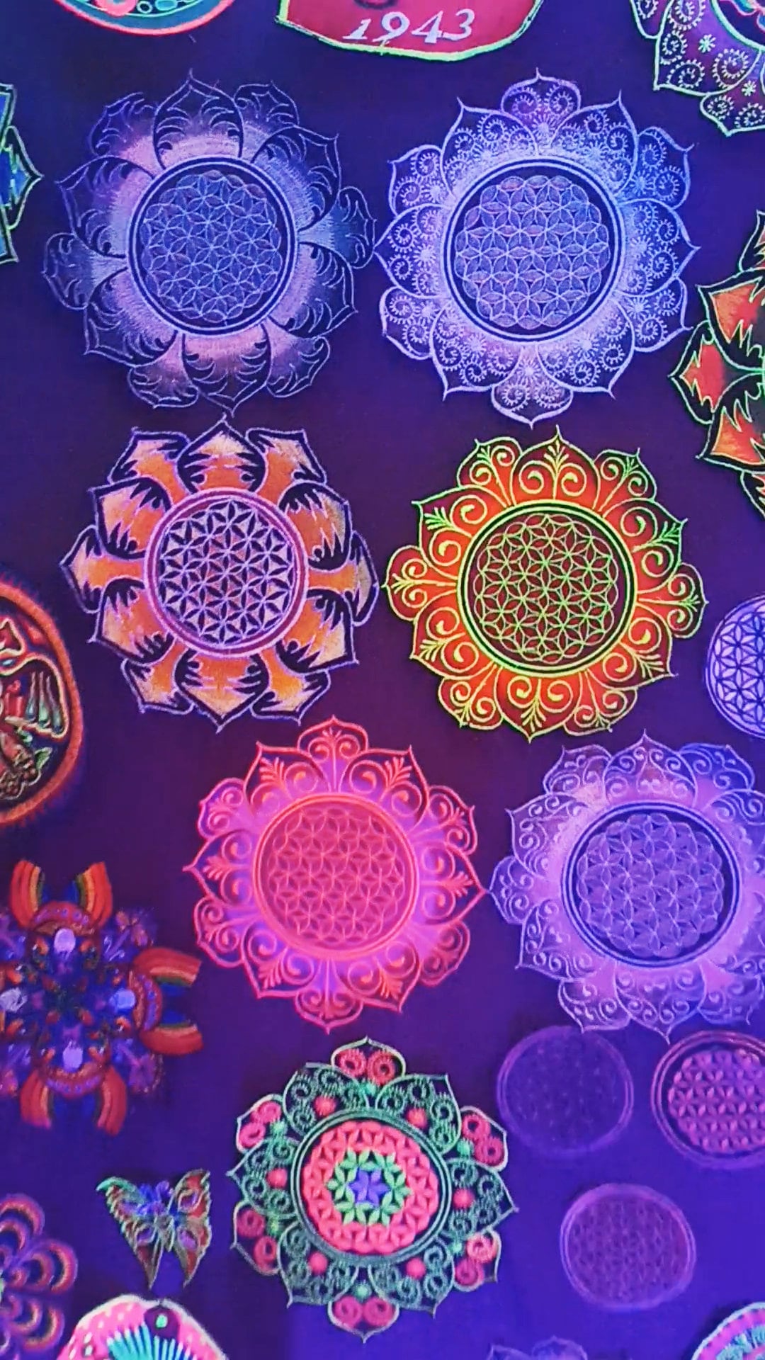 Golden Flower of Life mandala holy geometry patch sacred art healing yantra Drunvalo Melchizedek