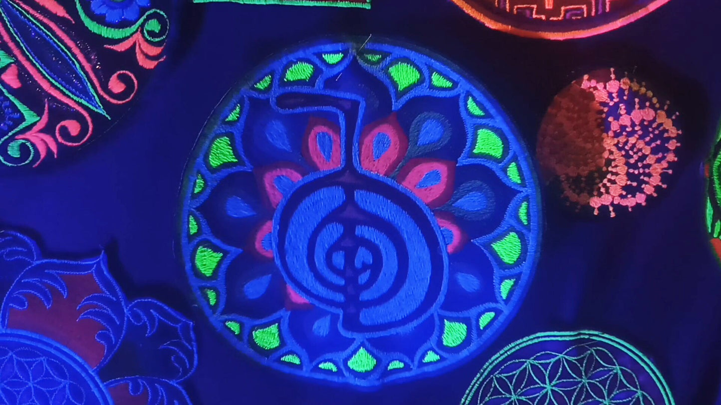 Cho Ku Rei Reiki Mandala Patch 7.5 inch - sacred healing geometry