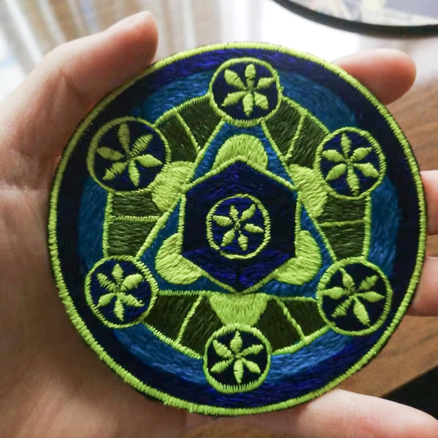 sacred geometry - patch - element aether flower of life blacklight active