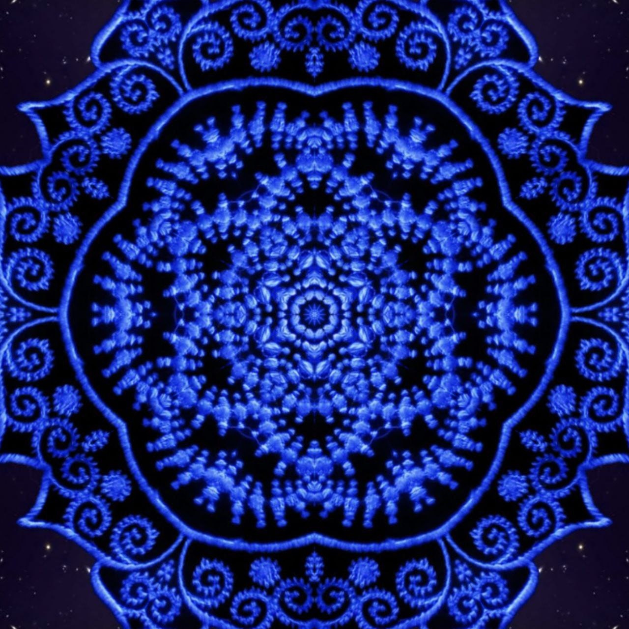 Crop Circle Patch Milk Hill Rainbow Fractal Mandala blacklight glowing patch infinite Beauty Extraterrestrial Art Sacred Geometry Goa Trance