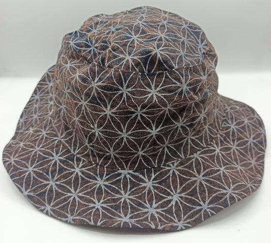 Flower of Life Hat with secret pocket inside - light and comfortable sunshine protection sacred geometry holy patterns Beauty of Creation