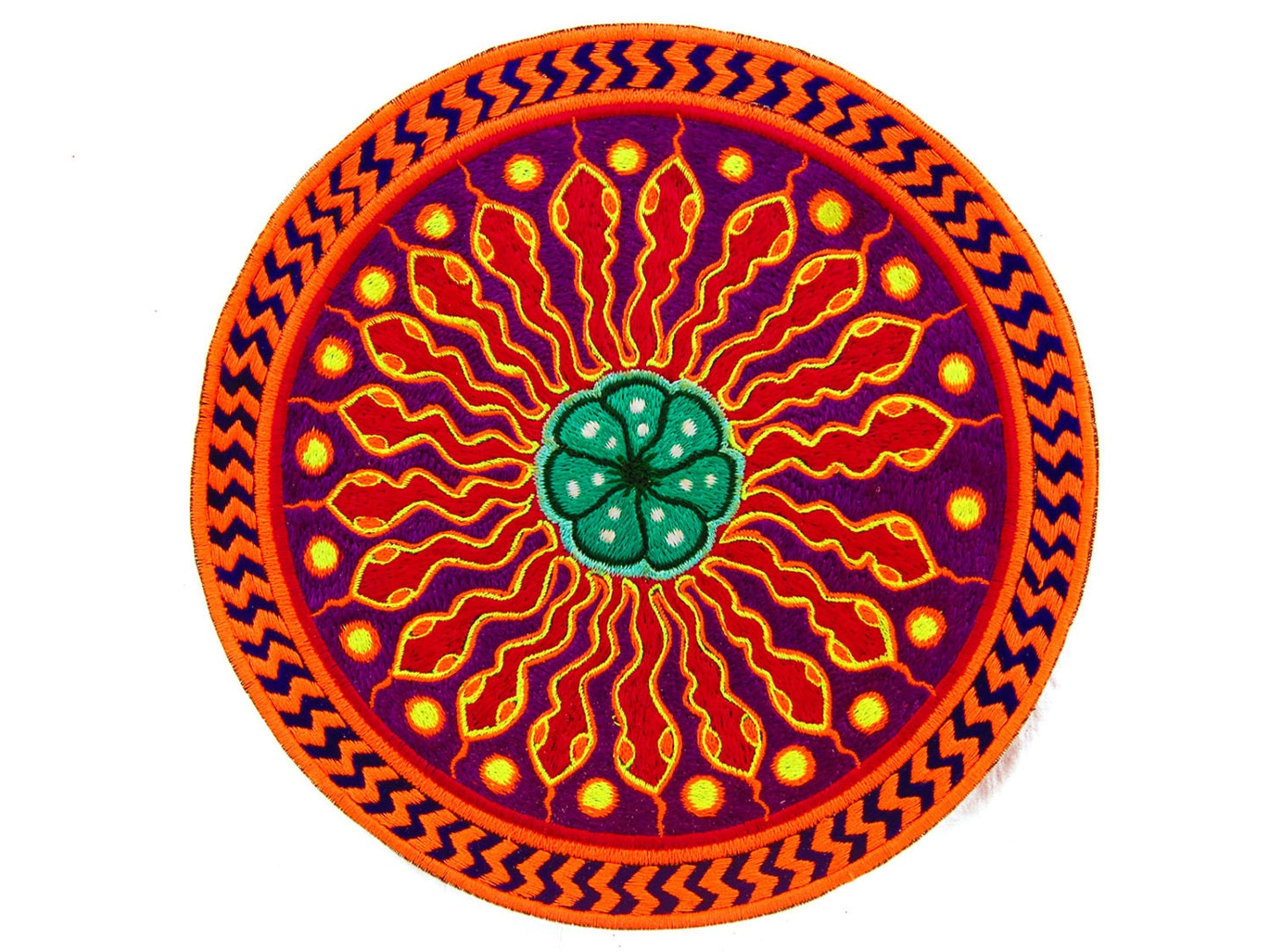 Huichol Snake Mandala Patch