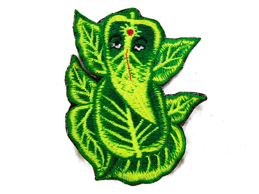green ganesha patch small size