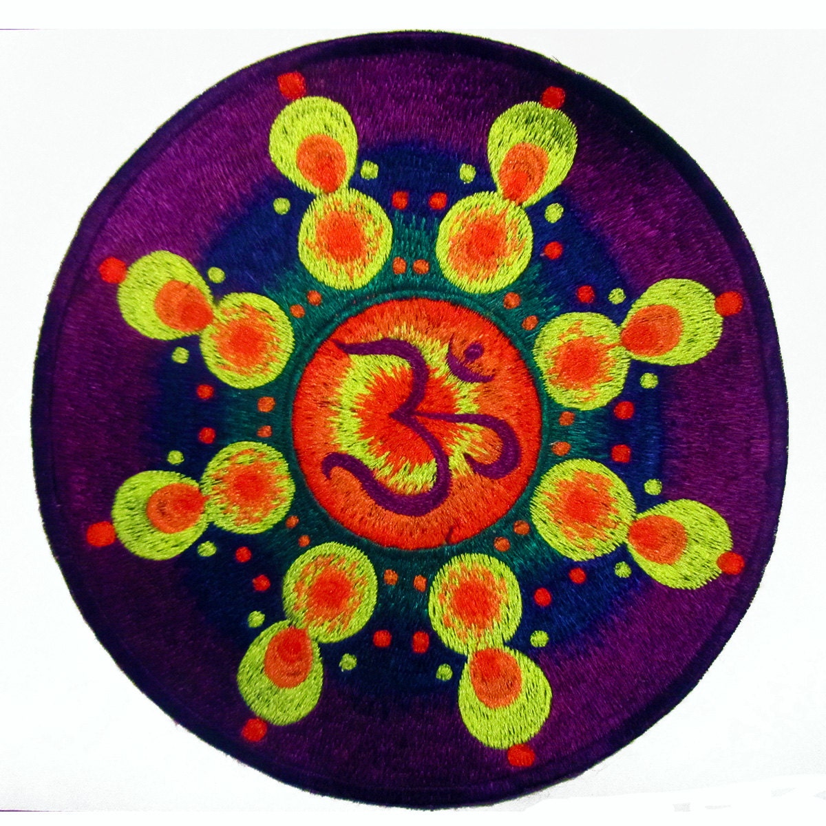AUM Bubbles Patch blacklight activ mandala