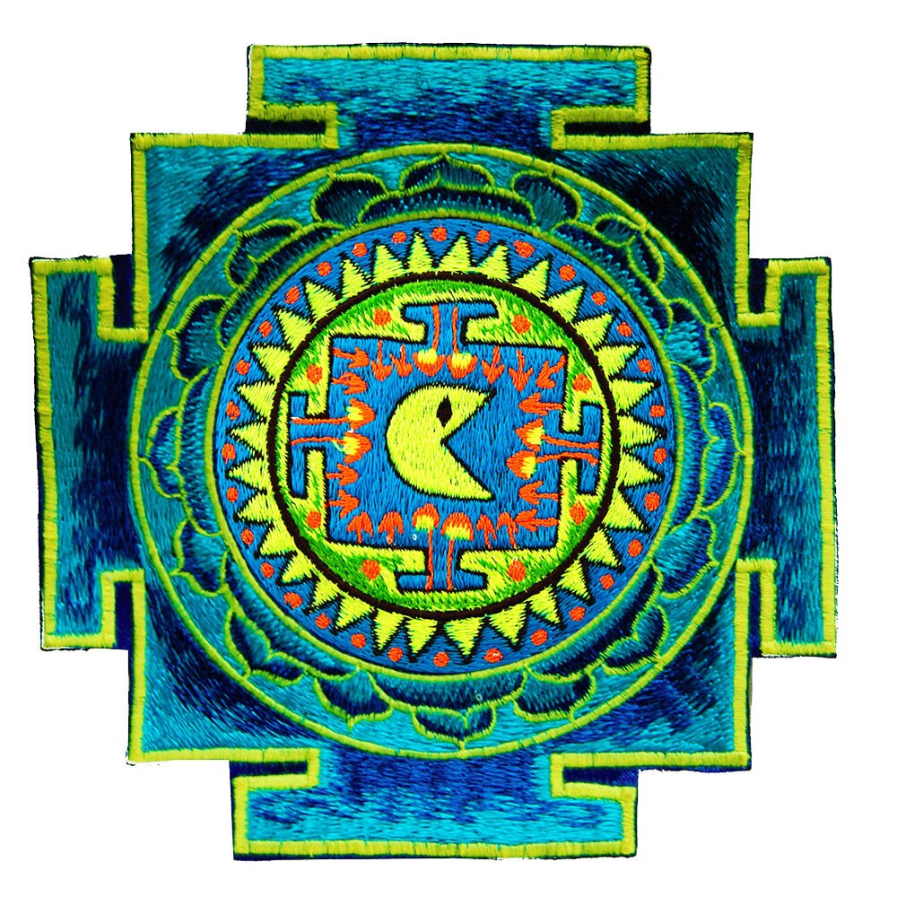 Magic Mushroom Yantra Patch Psychedelic Psilocybin Funny Shroom Eater