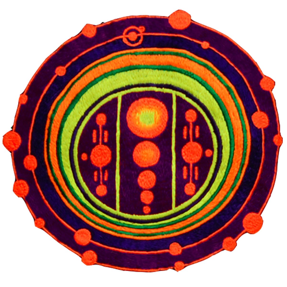 galactic federation crop circle - Design your jacket in any colours -handmade in your size blacklight active 1 zip lock inside pocket