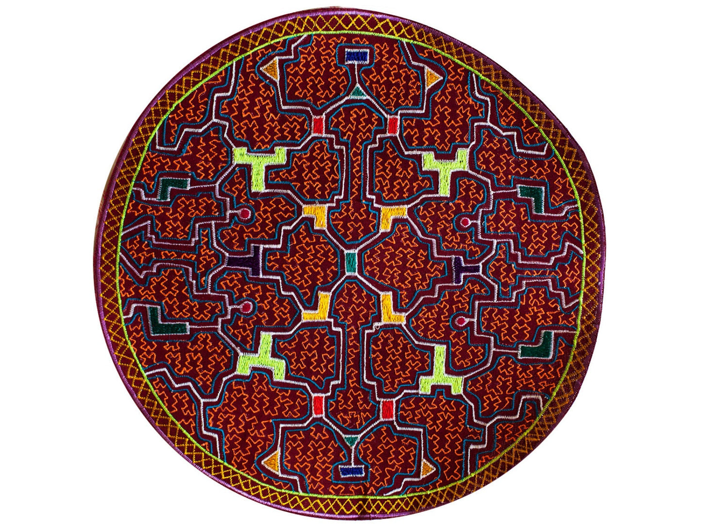 XXL Ayahuasca DMT vision embroidery Shipibo Conibo artwork