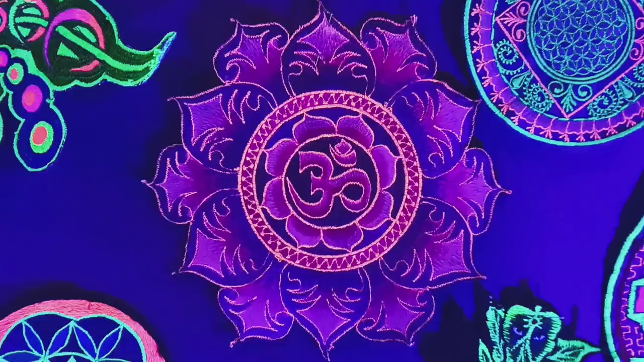 Purple Aum Mandala Patch