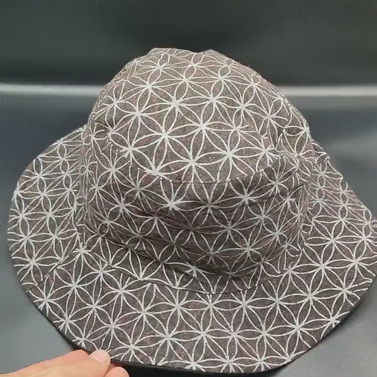 Flower of Life Hat with secret pocket inside - light and comfortable sunshine protection sacred geometry holy patterns Beauty of Creation