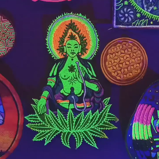 Marihuana Spirit Patch Cannabis embroidery shisha weed queen