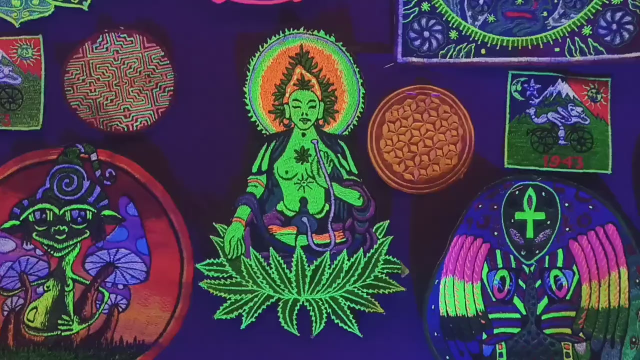 Marihuana Spirit Patch Cannabis embroidery shisha weed queen
