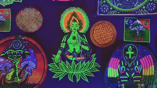 Marihuana Spirit Patch Cannabis embroidery shisha weed queen