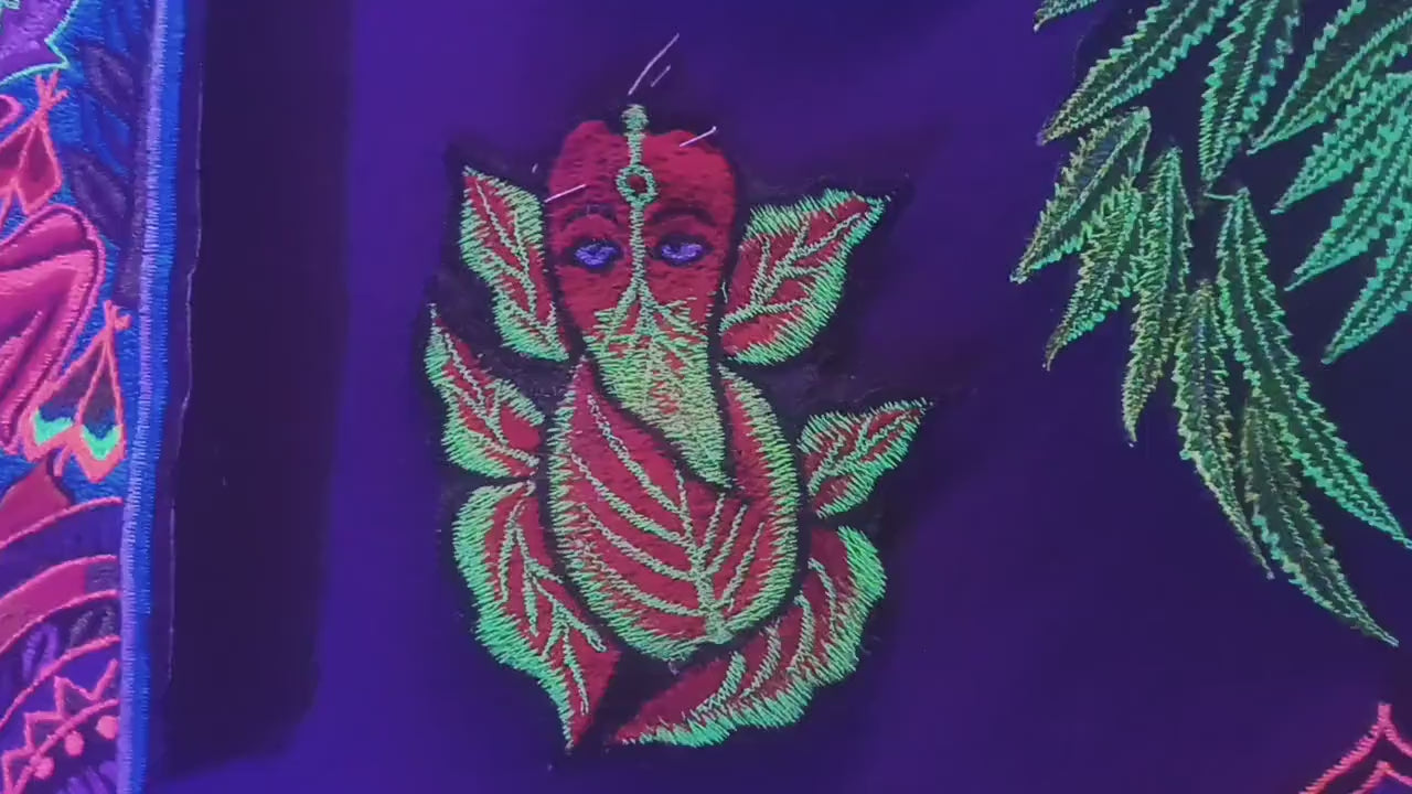 yellow ganesha patch small size