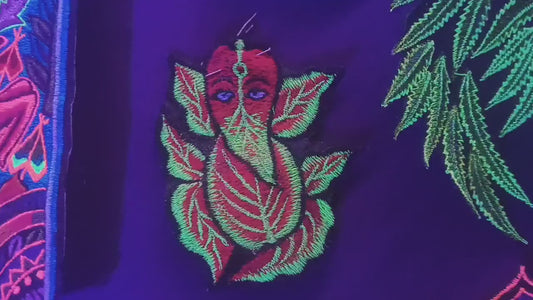 yellow ganesha patch small size