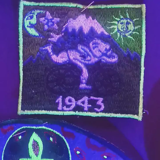 Small Green Bicycle Day LSD Patch Albert Hofmann 1943 Burning Man Psychedelic Acid Trip Hippie Visionary Drug Cosmic Healing Medicine
