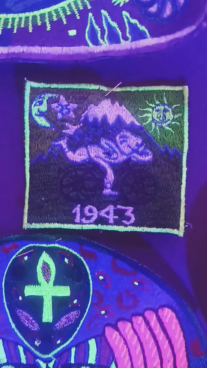 Small Green Bicycle Day LSD Patch Albert Hofmann 1943 Burning Man Psychedelic Acid Trip Hippie Visionary Drug Cosmic Healing Medicine