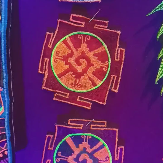Red Hunab Ku Small Patch Center of the Galaxy Sacred Geometry Maya