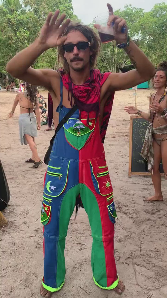 Bicycle Day LSD Dungarees - sexy Albert Hofmann vintage clothing - handmade and any size available