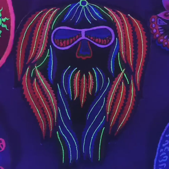 Rainbow Rasta Patch Weed Leaves