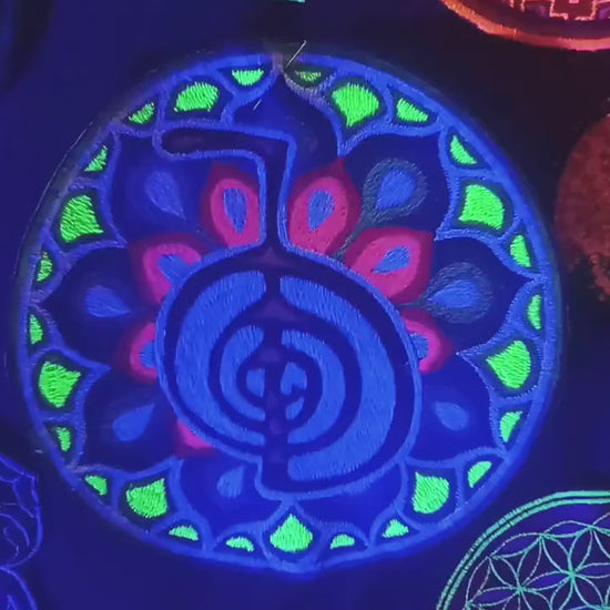 Cho Ku Rei Reiki Mandala Patch 7.5 inch - sacred healing geometry