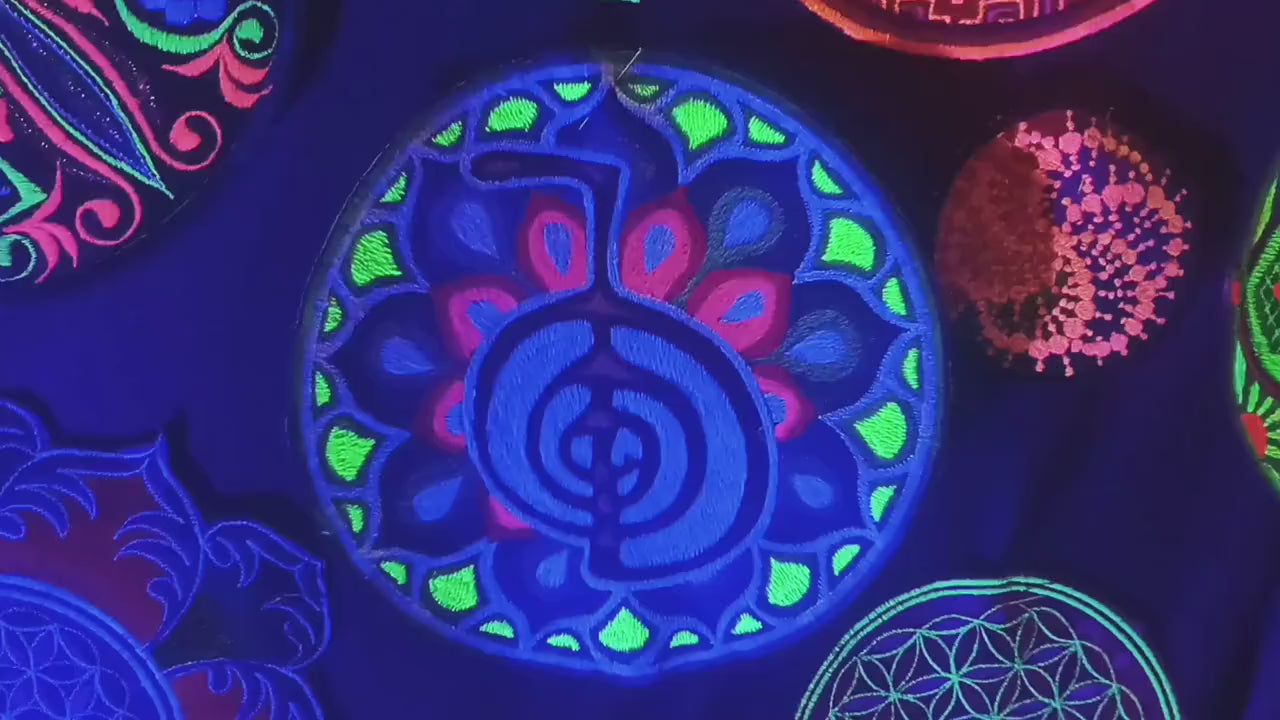 Cho Ku Rei Reiki Mandala Patch 7.5 inch - sacred healing geometry