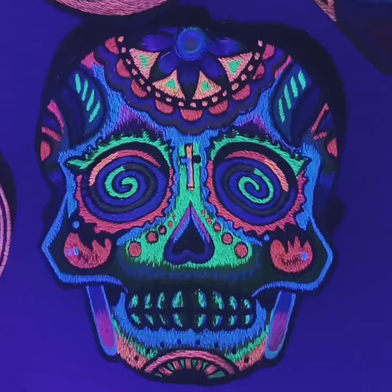 Mirror Skull Patch psy patch psychedelic dead