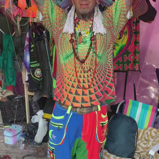 Bicycle Day LSD Pants - 9 pockets with 4 zip locks - cult Albert Hofmann psychedelic vintage - any size available handmade after order