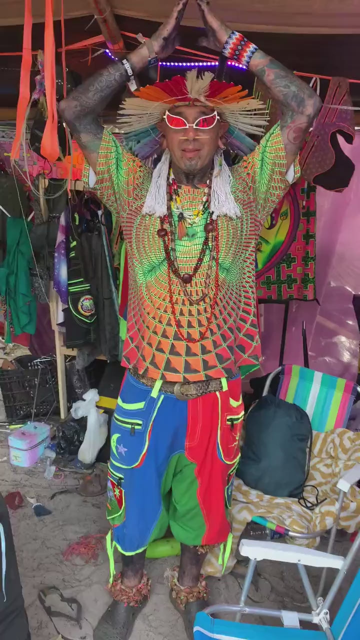 Bicycle Day LSD Pants - 9 pockets with 4 zip locks - cult Albert Hofmann psychedelic vintage - any size available handmade after order