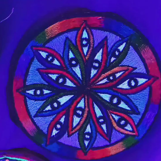 1000 eyes medium patch - goa trance - hippie - visionary art