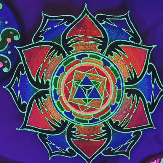 Merkaba Mandala Patch Drunvalo Melchizedek flower of life Mer-Ka-Ba sacred healing yantra holy geometry