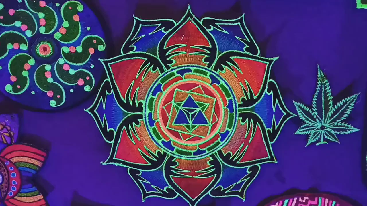 Merkaba Mandala Patch Drunvalo Melchizedek flower of life Mer-Ka-Ba sacred healing yantra holy geometry