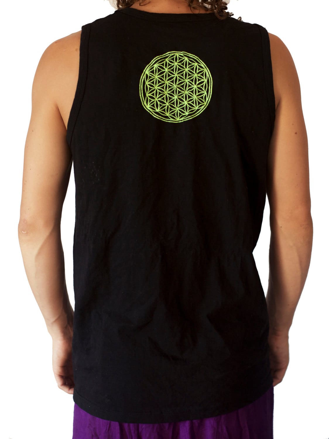 Cosmic Joker sleeveless shirt handmade embroidery no print goa alien