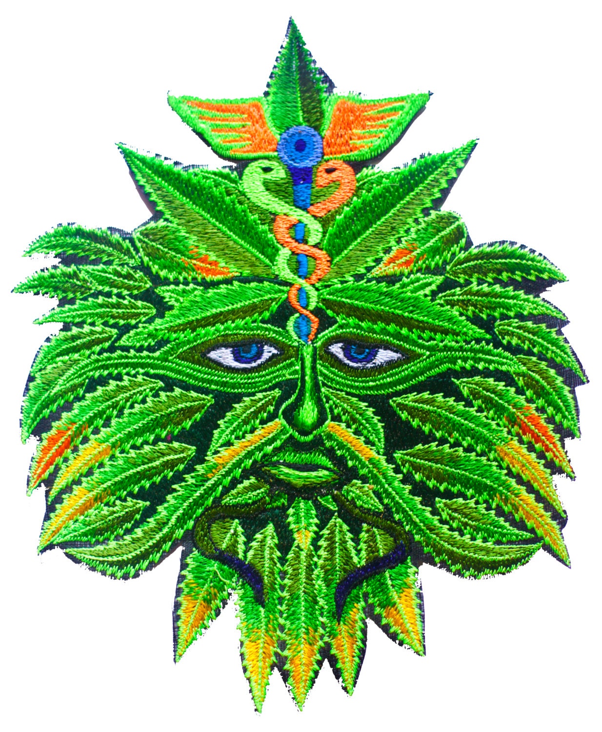 Medical Marihuana Spirit Patch Cannabis embroidery patch 7.5 inch