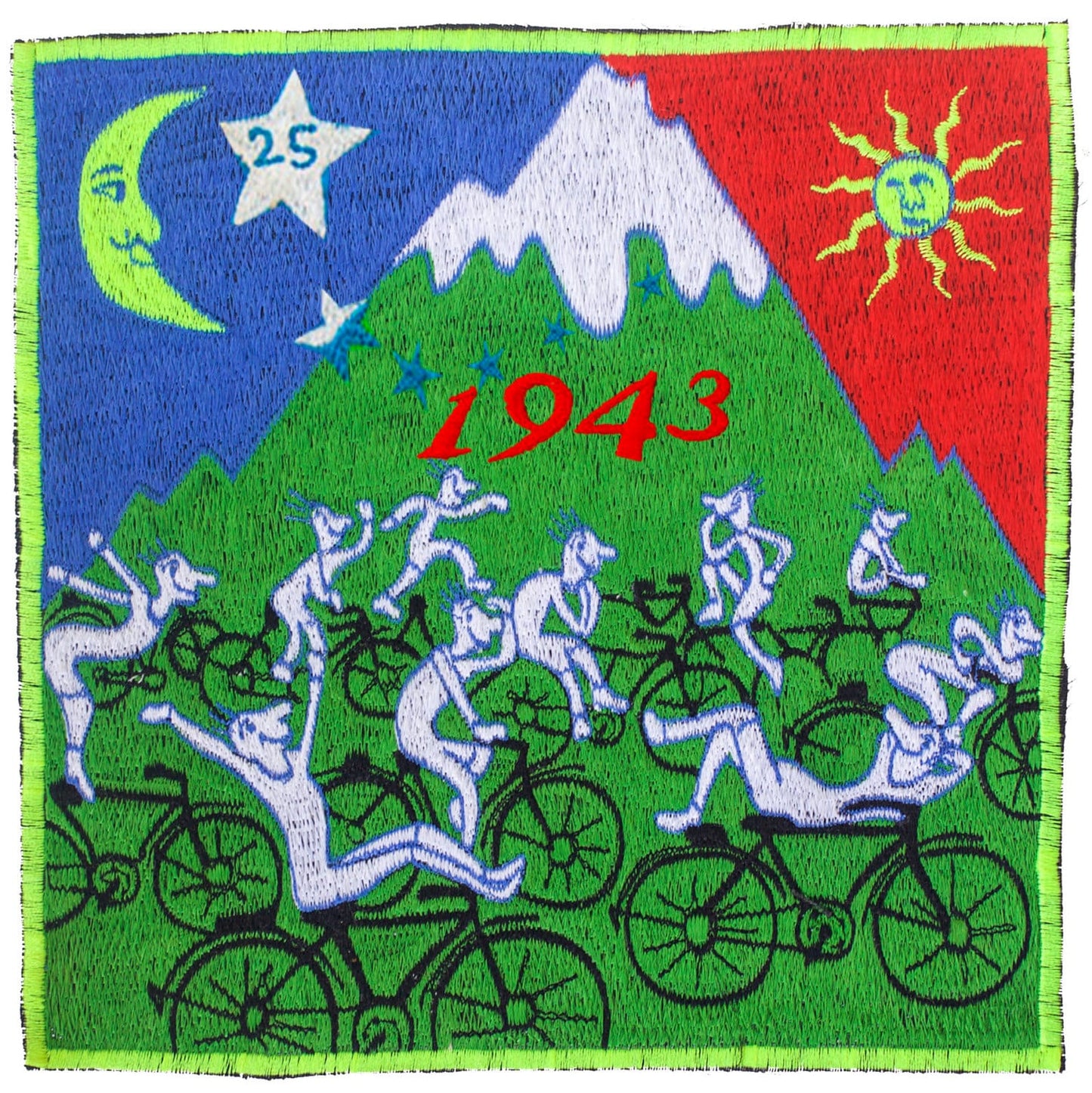 Hofmann Bicycle Day Party Patch Psychedelic Hippie Leary Albert Hofmann discovery of LSD vintage artwork