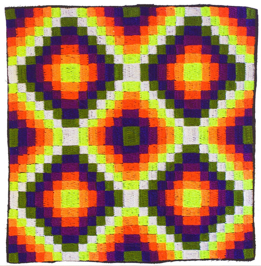 Rainbow Hologram Mandala - handmade psychedelic 7 inch embroidery patch beautiful decoration psychedelic tribal inspired