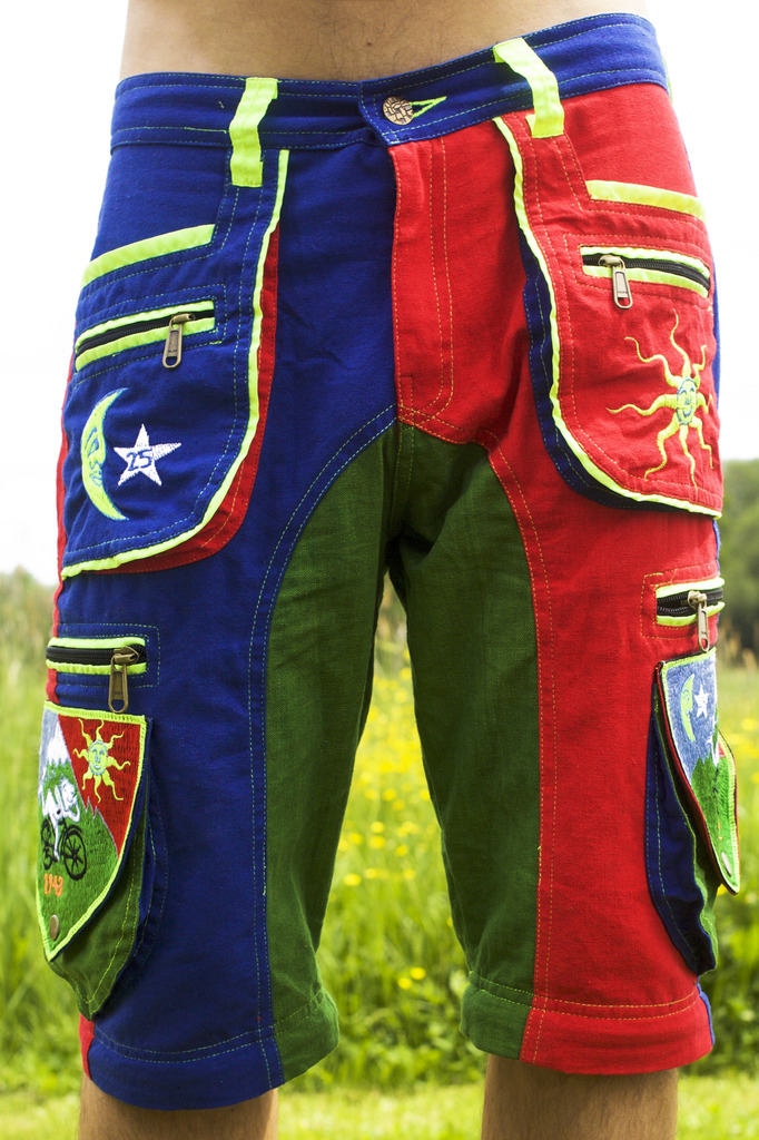 Bicycle Day LSD long Pants - 9 pockets with 4 zip locks - cult Albert Hofmann vintage - any size available handmade after order