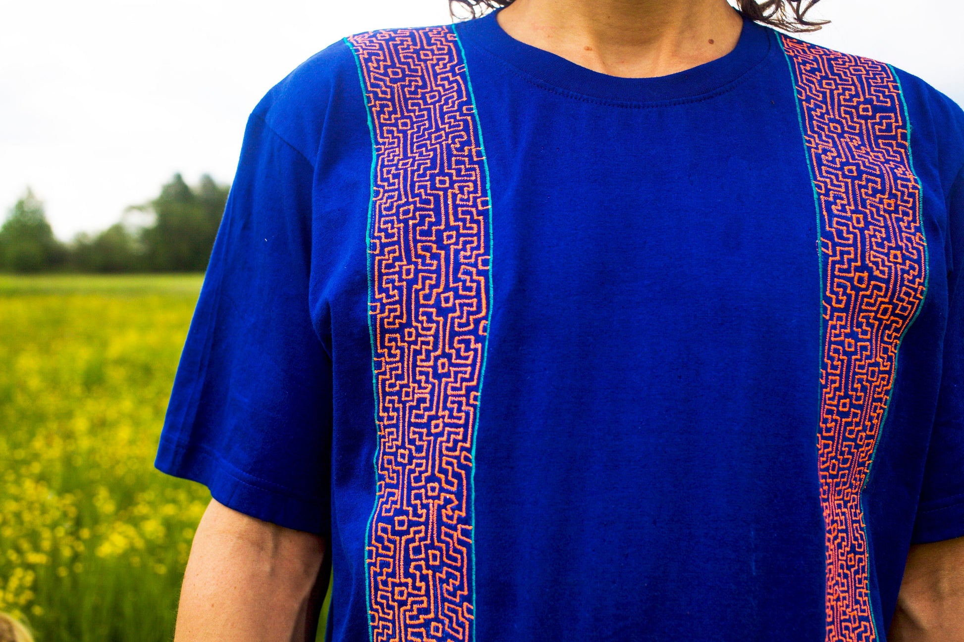 Ayahuasca T-Shirt blue Shipibo Conibo DMT Psychedelic Artwork psy Tshirt yage