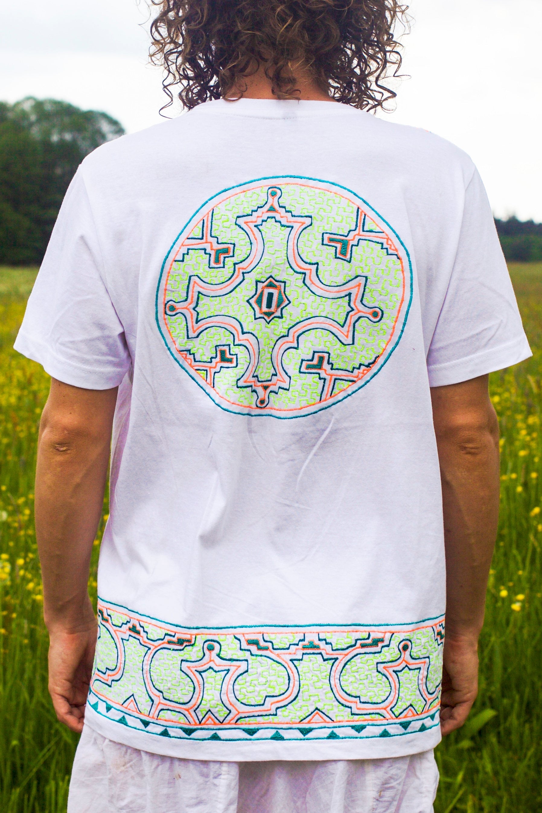 Ayahuasca T-Shirt white Shipibo Conibo DMT Psychedelic Artwork psy Tshirt yage