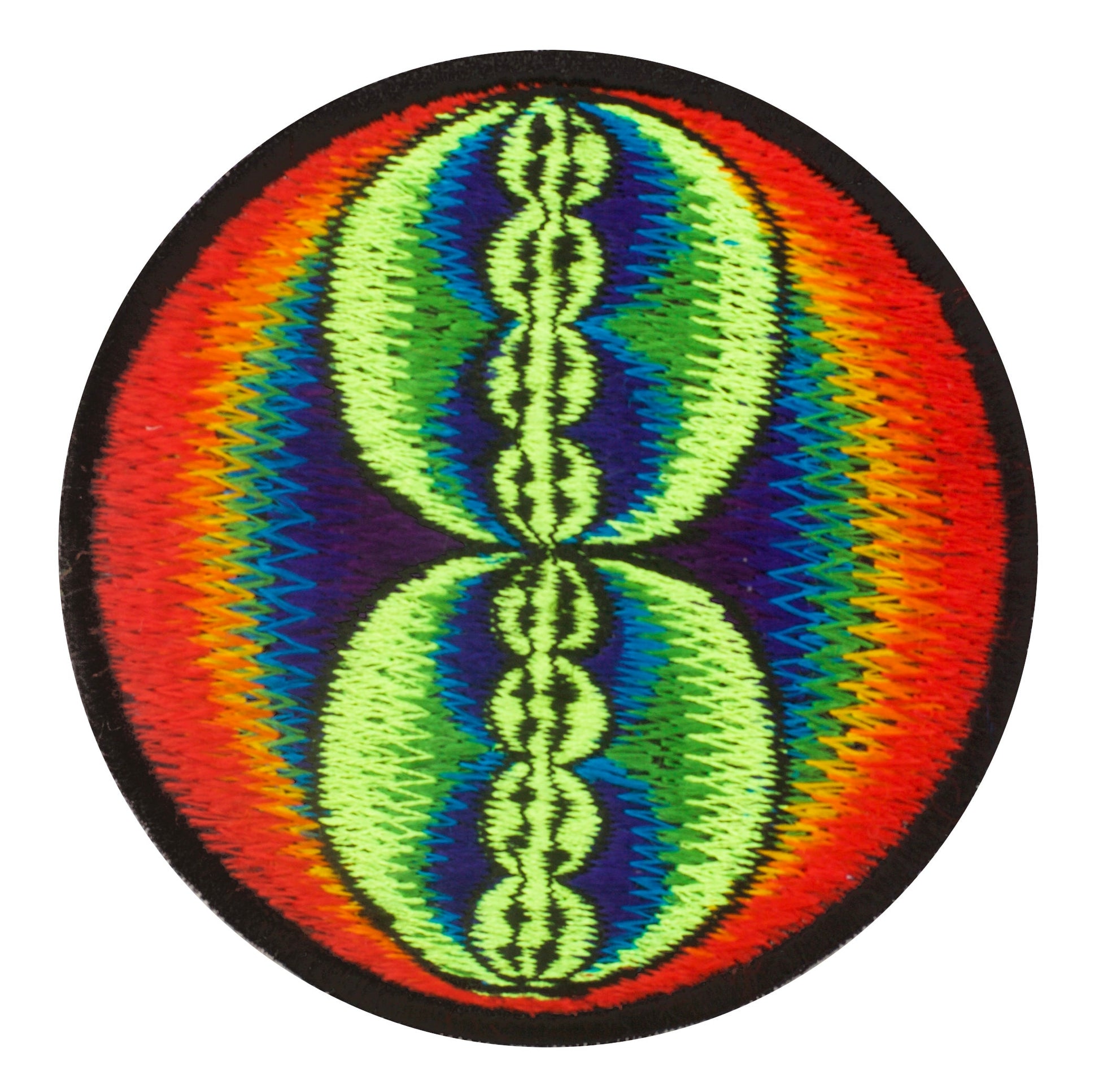 Rainbow Infinity Fractal crop circle patch blacklight embroidery for sew on handcrafted item cropcircle alien art