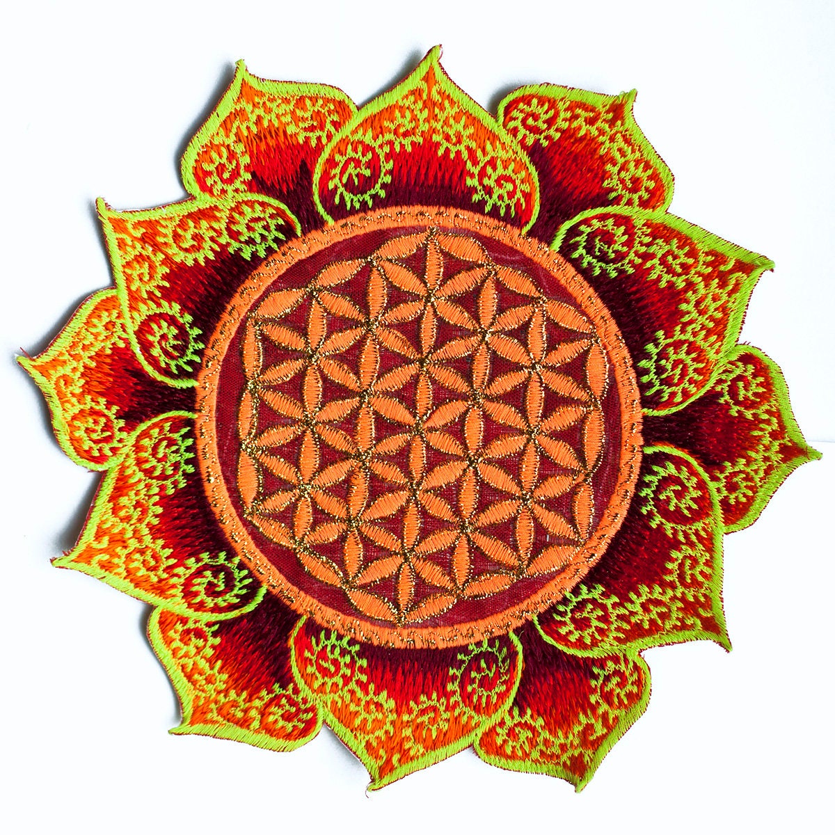 Golden Flower of Life fractal patch holy geometry sacred geometry yantra