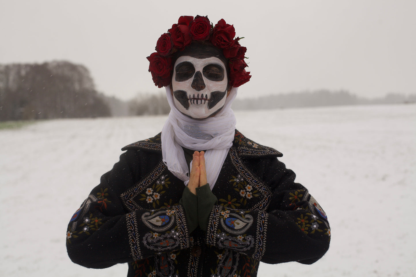 Winterland Flower Power coat psychedelic completely handmade embroidery warm jacket
