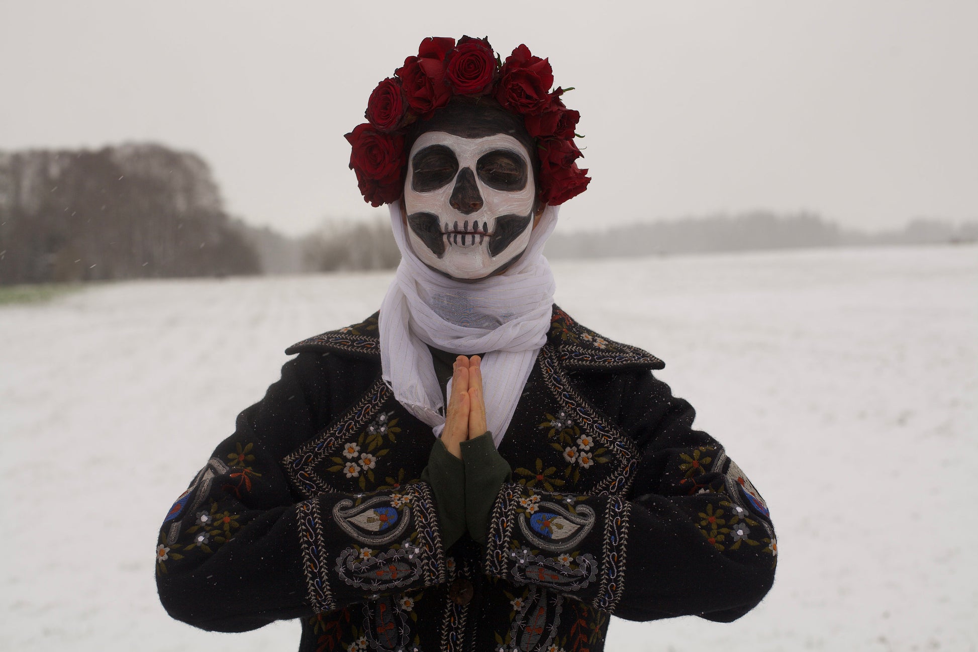 Winterland Flower Power coat psychedelic completely handmade embroidery warm jacket