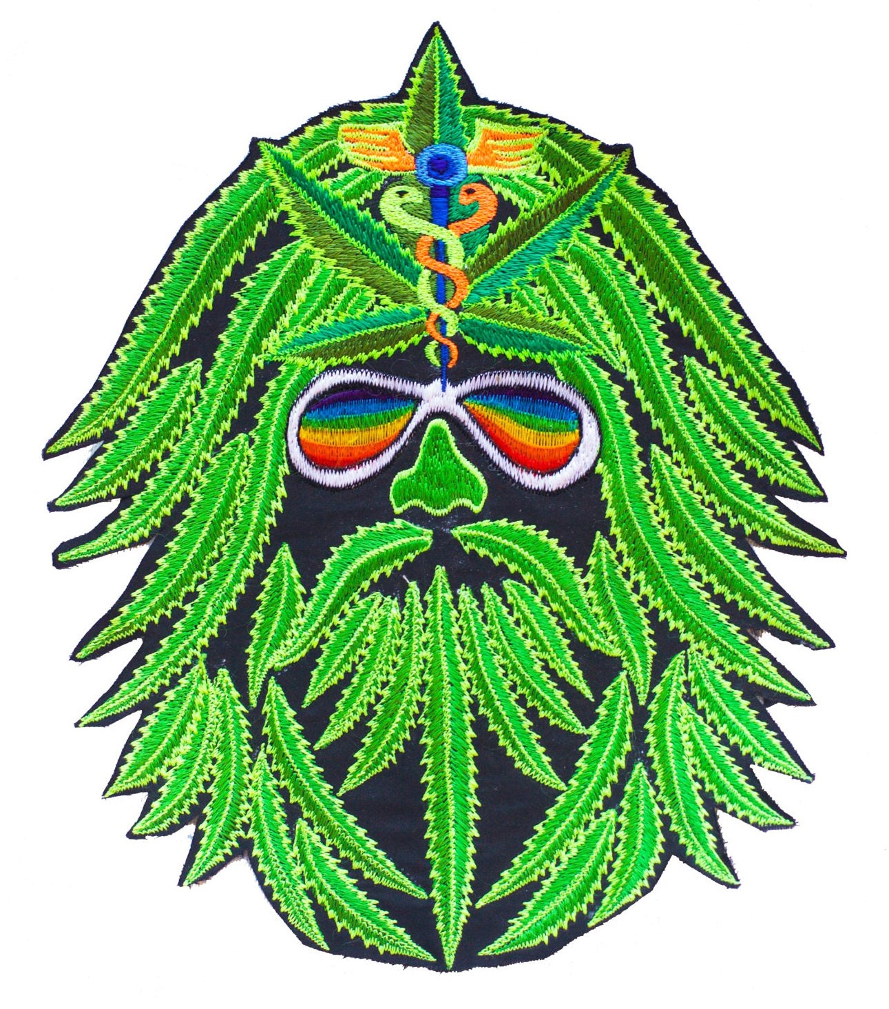 Medical Cannabis T-Shirt hippie weed goa tshirt psychedelic goa trance THC spirit marihuana healing hemp embroidery shirt