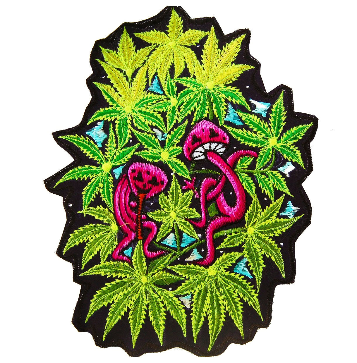 Dancing Mushrooms T-Shirt weed cannabis marihuana psilos psychedelic no print goa t-shirt